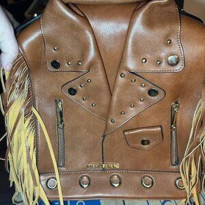 Michael Kors Brown Fringe Studded Backpack 🤎✨